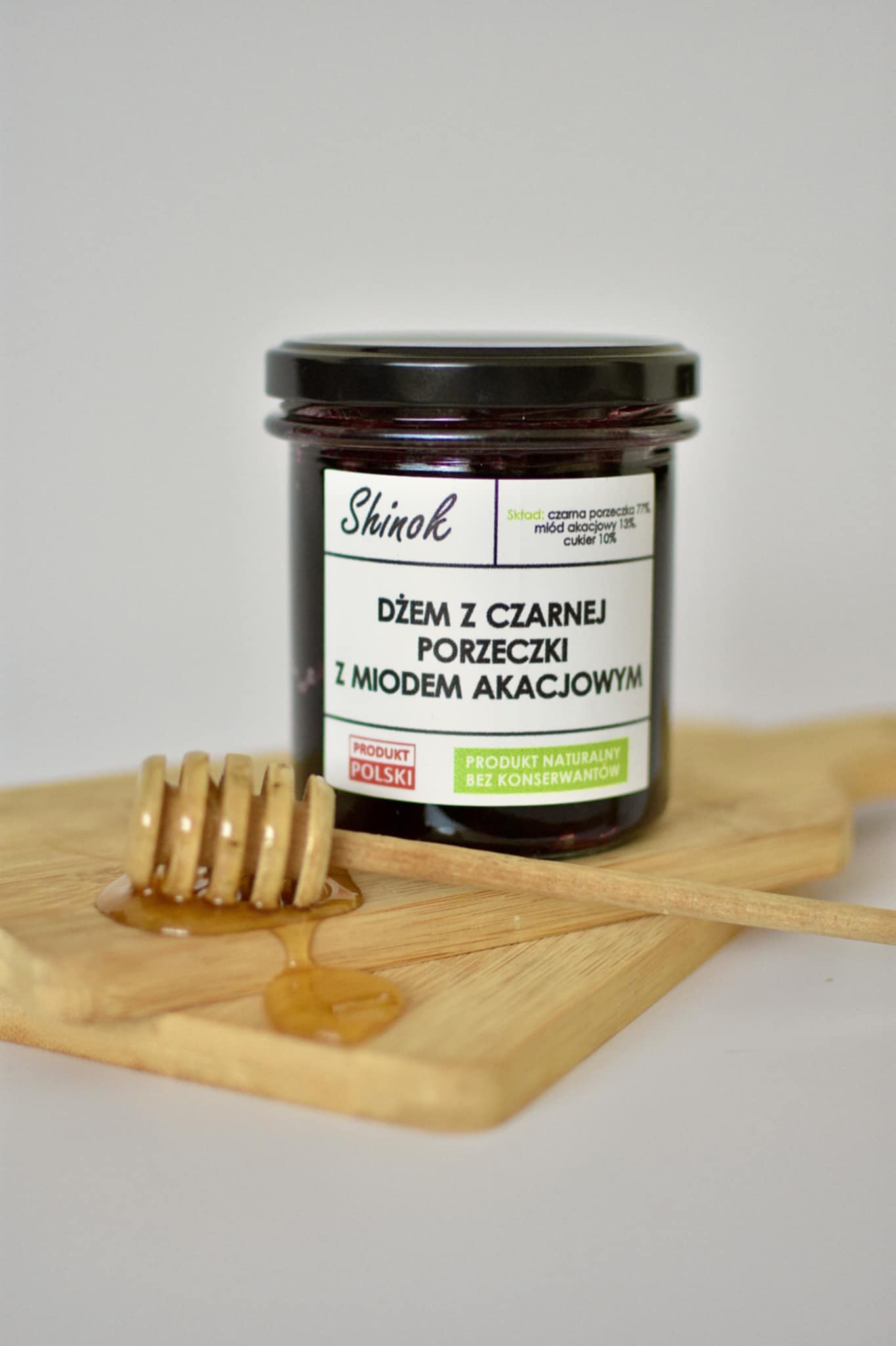 Dżem z czarnej porzeczki z miodem akacjowym