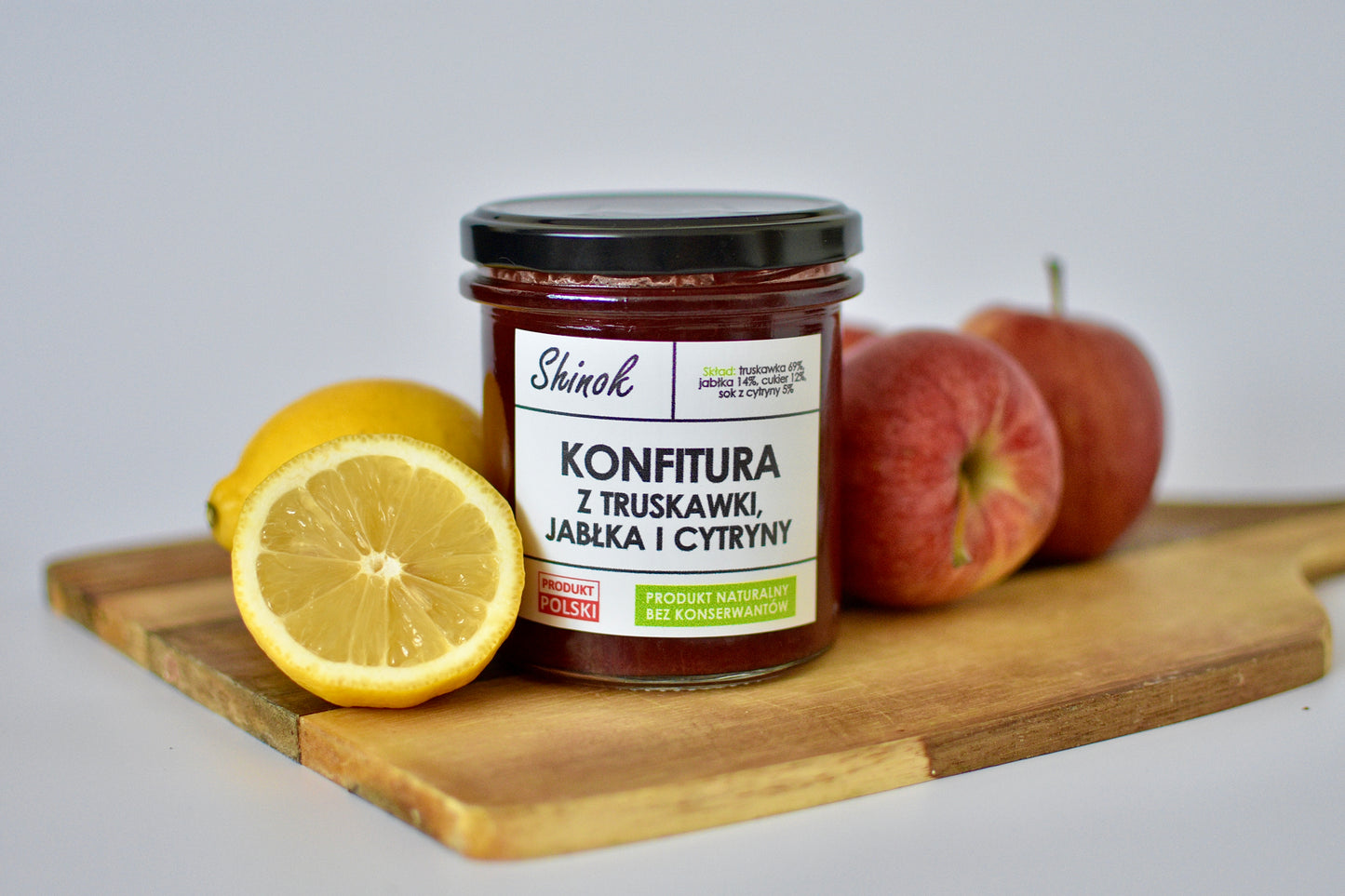 Konfitura z truskawki, jabłka i cytryny